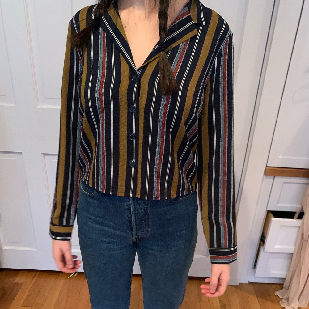 Striped button down